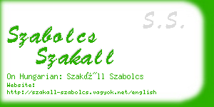 szabolcs szakall business card